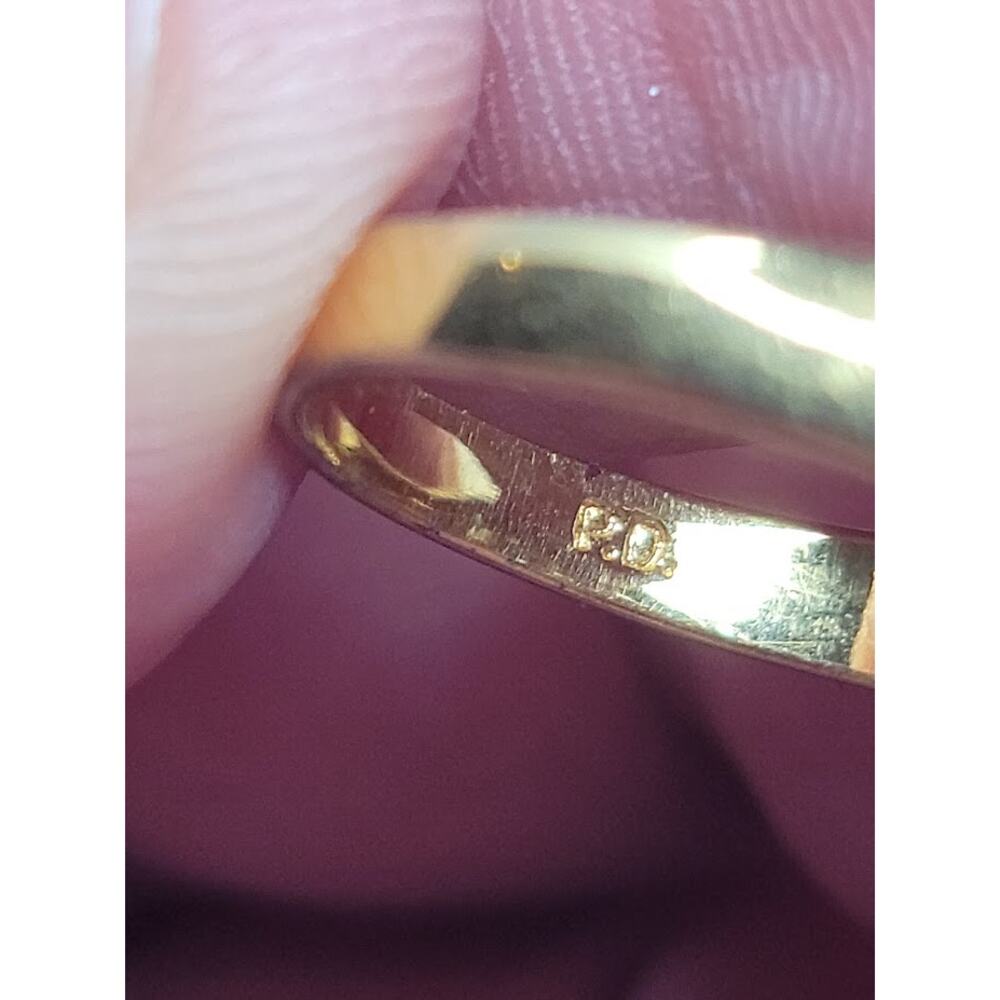 Vintage PD Premier Designs Blue Sapphire Glass Ring Size 7.5 Retro Glam Jewelry - Picture 8 of 8